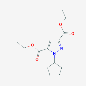 molecular formula C14H20N2O4 B10910176 Diethyl 1-cyclopentyl-1H-pyrazole-3,5-dicarboxylate 