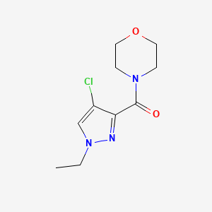 molecular formula C10H14ClN3O2 B10910187 (4-chloro-1-ethyl-1H-pyrazol-3-yl)(morpholin-4-yl)methanone 