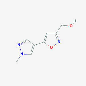 molecular formula C8H9N3O2 B10910202 [5-(1-Methyl-1H-pyrazol-4-yl)isoxazol-3-yl]methanol 