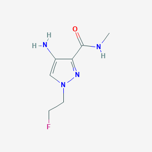 molecular formula C7H11FN4O B10910207 4-Amino-1-(2-fluoroethyl)-N-methyl-1H-pyrazole-3-carboxamide 