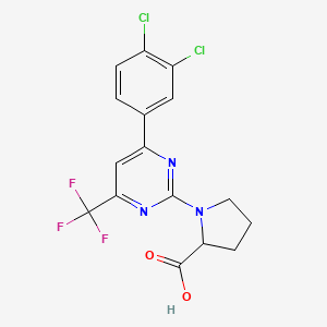 1-[4-(3,4-Dichlorophenyl)-6-(trifluoromethyl)pyrimidin-2-yl]proline