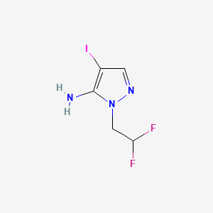 molecular formula C5H6F2IN3 B10910244 1-(2,2-difluoroethyl)-4-iodo-1H-pyrazol-5-amine 