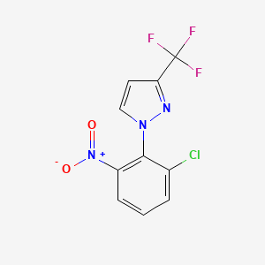 molecular formula C10H5ClF3N3O2 B10910272 1-(2-chloro-6-nitrophenyl)-3-(trifluoromethyl)-1H-pyrazole 