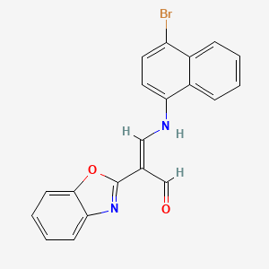 (2Z)-2-(1,3-benzoxazol-2-yl)-3-[(4-bromonaphthalen-1-yl)amino]prop-2-enal