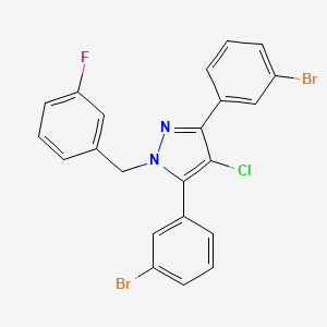 3,5-bis(3-bromophenyl)-4-chloro-1-(3-fluorobenzyl)-1H-pyrazole