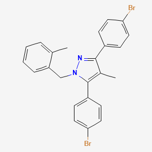 3,5-bis(4-bromophenyl)-4-methyl-1-(2-methylbenzyl)-1H-pyrazole