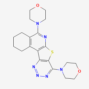 molecular formula C20H24N6O2S B10910323 5,8-Di-morpholin-4-yl-1,2,3,4-tetrahydro-7-thia-6,9,10,11-tetraaza-benzo[c]fluorene 