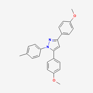 molecular formula C24H22N2O2 B10910330 3,5-bis(4-methoxyphenyl)-1-(4-methylphenyl)-1H-pyrazole 