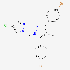 3,5-bis(4-bromophenyl)-1-[(4-chloro-1H-pyrazol-1-yl)methyl]-4-methyl-1H-pyrazole