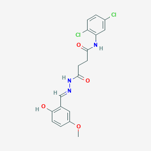 N-(2,5-dichlorophenyl)-4-[(2E)-2-(2-hydroxy-5-methoxybenzylidene)hydrazinyl]-4-oxobutanamide