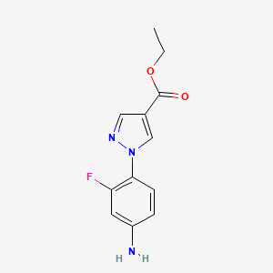 Ethyl 1-(4-amino-2-fluoro-phenyl)-1H-pyrazole-4-carboxylate