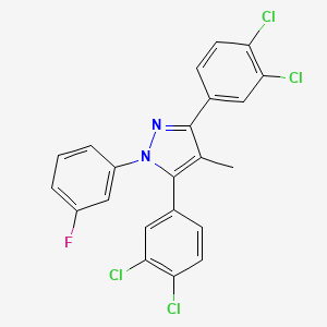 3,5-bis(3,4-dichlorophenyl)-1-(3-fluorophenyl)-4-methyl-1H-pyrazole