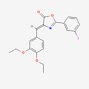 molecular formula C20H18INO4 B10910424 (4Z)-4-(3,4-diethoxybenzylidene)-2-(3-iodophenyl)-1,3-oxazol-5(4H)-one 