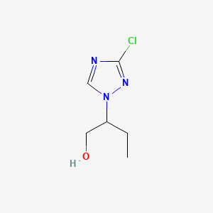 molecular formula C6H10ClN3O B10910451 2-(3-chloro-1H-1,2,4-triazol-1-yl)butan-1-ol 