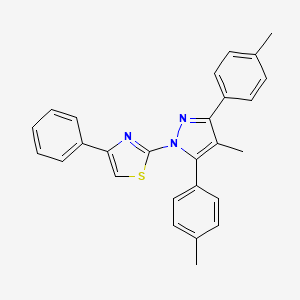 2-[4-methyl-3,5-bis(4-methylphenyl)-1H-pyrazol-1-yl]-4-phenyl-1,3-thiazole