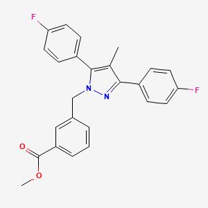 methyl 3-{[3,5-bis(4-fluorophenyl)-4-methyl-1H-pyrazol-1-yl]methyl}benzoate