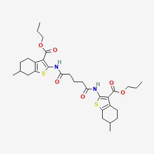 Dipropyl 2,2'-[(1,5-dioxopentane-1,5-diyl)diimino]bis(6-methyl-4,5,6,7-tetrahydro-1-benzothiophene-3-carboxylate)