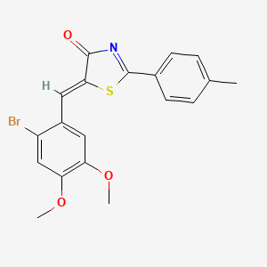 (5Z)-5-(2-bromo-4,5-dimethoxybenzylidene)-2-(4-methylphenyl)-1,3-thiazol-4(5H)-one