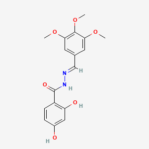 molecular formula C17H18N2O6 B10910539 2,4-Dihydroxy-N'-(3,4,5-trimethoxybenzylidene)benzohydrazide CAS No. 362596-38-1