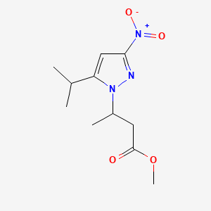 methyl 3-[3-nitro-5-(propan-2-yl)-1H-pyrazol-1-yl]butanoate