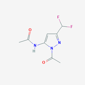 N-[1-acetyl-3-(difluoromethyl)-1H-pyrazol-5-yl]acetamide