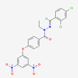 N'-[(E)-(2,4-dichlorophenyl)methylidene]-4-(3,5-dinitrophenoxy)-N-ethylbenzohydrazide