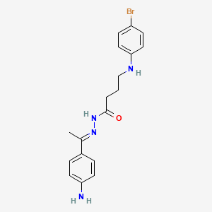 N'-[(1E)-1-(4-aminophenyl)ethylidene]-4-[(4-bromophenyl)amino]butanehydrazide