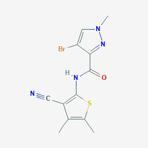 4-bromo-N-(3-cyano-4,5-dimethylthiophen-2-yl)-1-methyl-1H-pyrazole-3-carboxamide