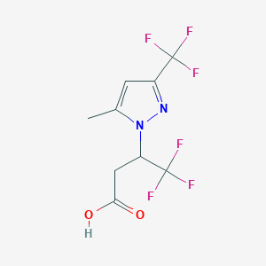 4,4,4-Trifluoro-3-[5-methyl-3-(trifluoromethyl)-1H-pyrazol-1-yl]butanoic acid