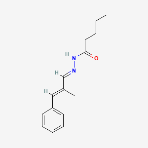 N'-[(1E,2E)-2-methyl-3-phenylprop-2-en-1-ylidene]pentanehydrazide