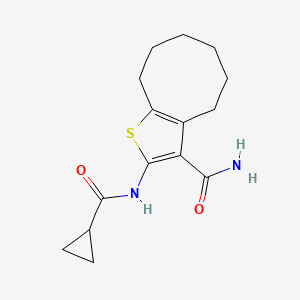 2-(Cyclopropanecarbonylamino)-4,5,6,7,8,9-hexahydrocycloocta[b]thiophene-3-carboxamide