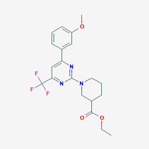 Ethyl 1-(4-(3-methoxyphenyl)-6-(trifluoromethyl)pyrimidin-2-yl)piperidine-3-carboxylate