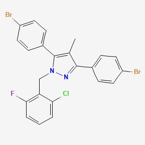 3,5-bis(4-bromophenyl)-1-(2-chloro-6-fluorobenzyl)-4-methyl-1H-pyrazole