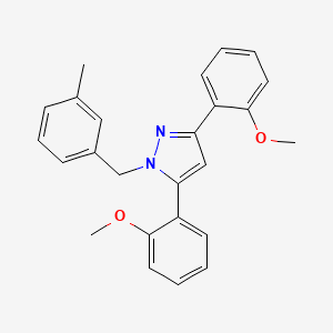 3,5-bis(2-methoxyphenyl)-1-(3-methylbenzyl)-1H-pyrazole