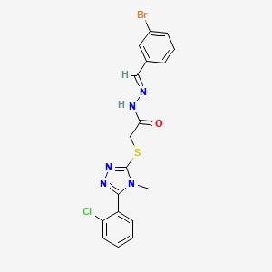 N'-[(E)-(3-bromophenyl)methylidene]-2-{[5-(2-chlorophenyl)-4-methyl-4H-1,2,4-triazol-3-yl]sulfanyl}acetohydrazide