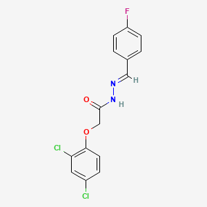 2-(2,4-dichlorophenoxy)-N'-[(E)-(4-fluorophenyl)methylidene]acetohydrazide