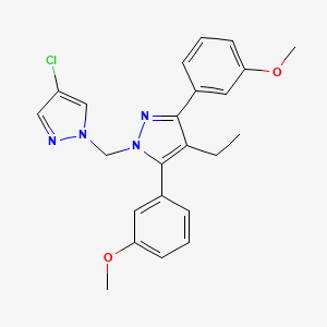 1-[(4-chloro-1H-pyrazol-1-yl)methyl]-4-ethyl-3,5-bis(3-methoxyphenyl)-1H-pyrazole