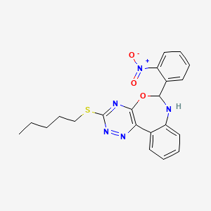 6-(2-Nitrophenyl)-3-(pentylsulfanyl)-6,7-dihydro[1,2,4]triazino[5,6-d][3,1]benzoxazepine