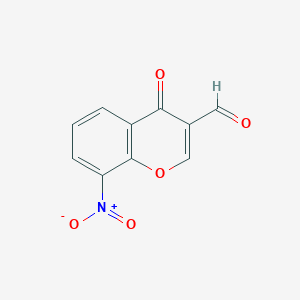 molecular formula C10H5NO5 B109112 8-硝基-4-氧代-4H-色烯-3-甲醛 CAS No. 1253654-82-8