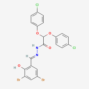 2,2-bis(4-chlorophenoxy)-N'-[(E)-(3,5-dibromo-2-hydroxyphenyl)methylidene]acetohydrazide