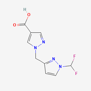 1-{[1-(difluoromethyl)-1H-pyrazol-3-yl]methyl}-1H-pyrazole-4-carboxylic acid