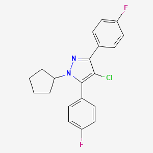 4-chloro-1-cyclopentyl-3,5-bis(4-fluorophenyl)-1H-pyrazole