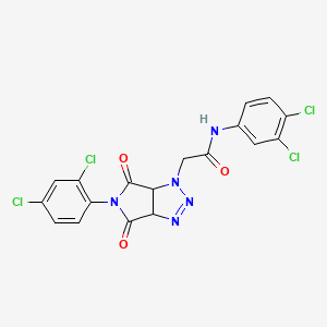 N-(3,4-dichlorophenyl)-2-[5-(2,4-dichlorophenyl)-4,6-dioxo-4,5,6,6a-tetrahydropyrrolo[3,4-d][1,2,3]triazol-1(3aH)-yl]acetamide