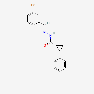 N'-[(E)-(3-bromophenyl)methylidene]-2-(4-tert-butylphenyl)cyclopropanecarbohydrazide