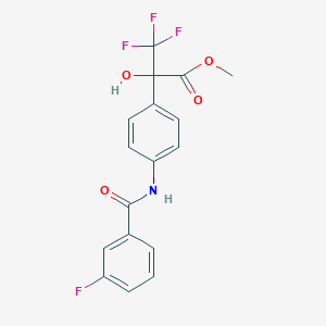 molecular formula C17H13F4NO4 B10911501 Methyl 3,3,3-trifluoro-2-{4-[(3-fluorobenzoyl)amino]phenyl}-2-hydroxypropanoate 