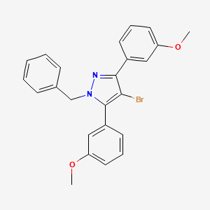 1-benzyl-4-bromo-3,5-bis(3-methoxyphenyl)-1H-pyrazole