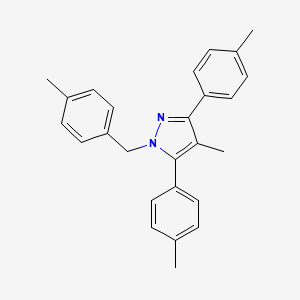 4-methyl-1-(4-methylbenzyl)-3,5-bis(4-methylphenyl)-1H-pyrazole