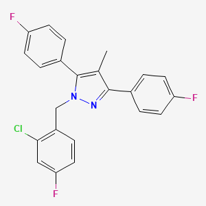 1-(2-chloro-4-fluorobenzyl)-3,5-bis(4-fluorophenyl)-4-methyl-1H-pyrazole