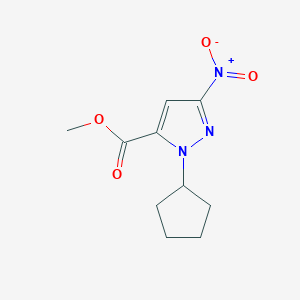 methyl 1-cyclopentyl-3-nitro-1H-pyrazole-5-carboxylate