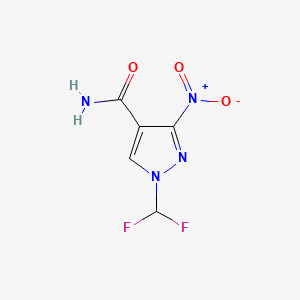 1-(difluoromethyl)-3-nitro-1H-pyrazole-4-carboxamide